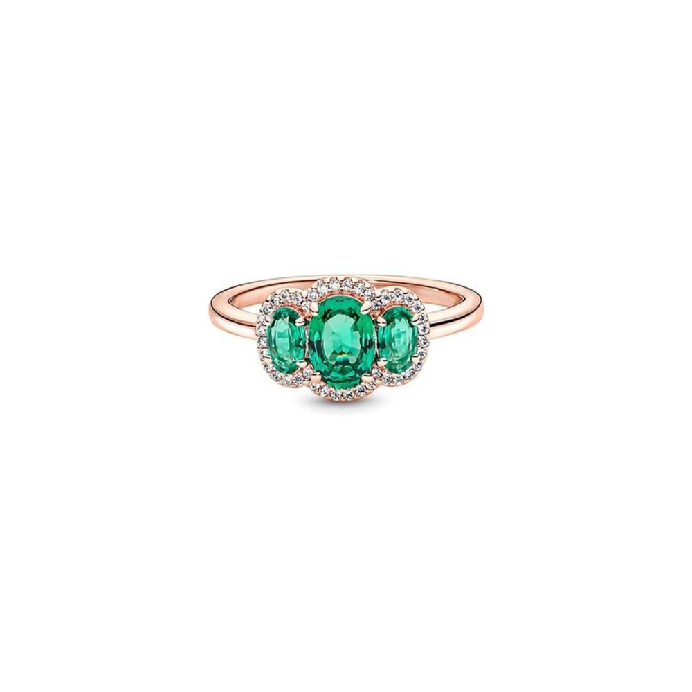 Pandora 14K Rose Gold Plated Cz Timeless Ring